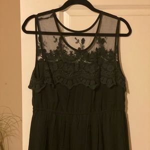 Elegant Black Lace Maxi Dress